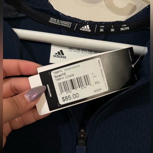 NWT Navy Adidas Full Zip Jacket 3XL (Big & Tall) - Picture 5 of 5